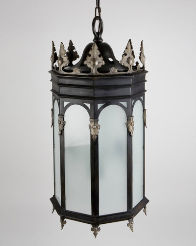 Vintage Collection image 1 of a Wrought Iron and Brass Gothic Revival Lantern antique.