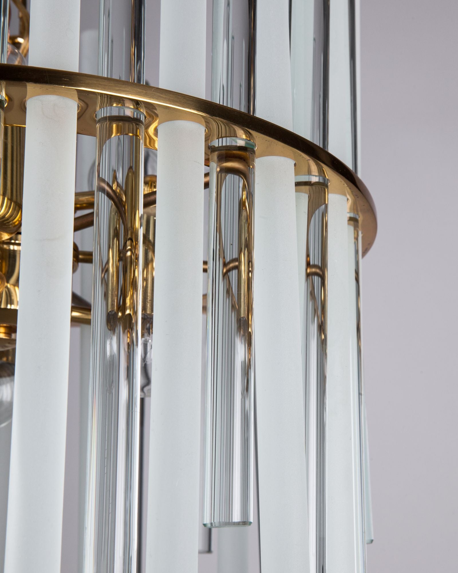 Clear and Frosted Glass Rod Chandelier (ahl4060) | Remains.com